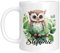 TassenTicker - Personalisierte Kindertasse mit Namen - mit Tieren - für Jungen & Mädchen - Tasse - Geschenk - Geburtstagsgeschenk - Namensgeschenke - Keramik - 330 ML (Eule)