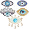 INFUNLY 5pcs Evil Eye Sequin Patches - Iron On, Sew On, Embroidery Patches & Adhesive Badges for DIY Clothing, Jeans, Bags, Jacket, Backpack, Hat