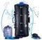 Zyxformis Tragbare Campingdusche mit Temperaturanzeige, 20L TPU Solarbetriebene Camping Dusche Tasche mit Druckfuß, Pumpe Duschkopf und Schlauch für Camping, Wandern, Strand, Reisen, Haustier
