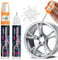 AstraVox Alloy Wheel Repair Kit 2 Pieces, 20ml Touch Up Paint Pen, Car Scratch Repair Pen with 2 Built-In Applicators, alloy wheel paint for Car and Bike Scratch, Alloy Wheel Touch Up Paint (Sliver)