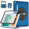 Miesherk Funda para iPad Pro 12.9 Pulgadas 2ª/1ª Generación 2017/2015: Case Protectora Cuerpo Completo Grado Militar-Protector Pantalla-Portalápices-Soporte Giratorio-Correa Mano/Hombro-Azul