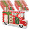 12x Süßer Weihnachts-Truck mit Trinkschokolade, Marshmallows & goldenen Schoko-Pralinen - Weihnachtsmann-Edition - Für einen gemütlichen Winterabend in der Weihnachtszeit, je 125g