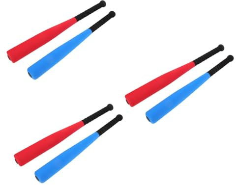 Milisten 6stücke Eva Baseballschläger Für Tragbare Schläger Für Baseballtraining Und Sicher Für Drinnen Und Draußen Für Garten Und Parkspiele