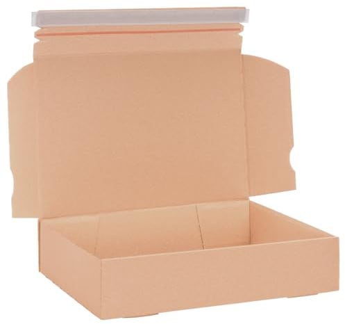 verpacking Faltschachtel 350 x 250 x 80 mm Braun WP-45-A Klebestreifen Aufreißfaden [Größe & Menge wählbar] Versandkarton DHL Kleinpaket 500 Stück