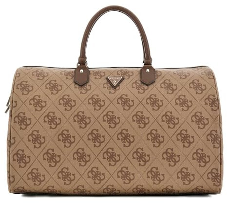 GUESS Weekender Duffel Bag Latte Logo/Brown