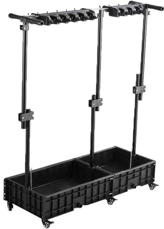 GOCHUSX Commercial Mop Rack, Broom Holder Organizer, Mop Stand Holder With 360° Universal Wheels, Freestanding Broom Closet Cabinet For Commercial Kitchen Restaurant(120x40x134cm)