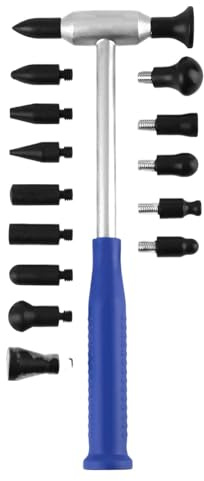 Zunishaone Martello per riparazione auto – Kit di strumenti per riparazione carrozzeria auto con 15 teste, rimozione danni automobilistici, set completo di riparazione per camion