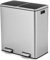 Recycling Pedal Bin, Double Kitchen Waste Can with Plastic Inner Buckets, Soft Close Lids, Handles, Airtight Stainless Steel, Fingerprint Proof, 2 Compartments, Black Finish