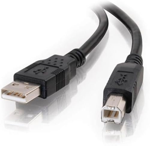 Electrones 1M USB Printer Cable, USB 2.0 A to B Lead. Compatible with printers and scanners from HP, Epson, Brother, Samsung, Cannon and all other USB A/B devices, Black