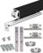 Sliding Door Kit Single Pocket Sliding Door Track Hardware Set Heavy Duty, 60 Inch / 66 Inch / 80 Inch Barn Door Rail Kit for Cabinet, Garage Door Hanger Kit Black(76cm/30inch)