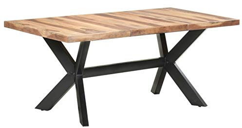 Snsowed Esstisch, Küchentisch, Esszimmertische, Esszimmermöbel, Esszimmer, Couchtisch, Esstischgruppe, Tisch, 180x90x75 cm Massivholz mit Palisander-Finish