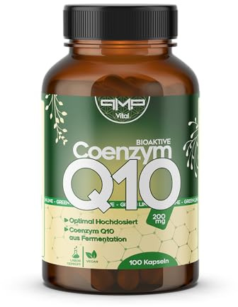 PMP-Europe® Coenzym Q10 200 mg je Kapsel – Vegan in Deutschland produziert, laborgeprüft. Mit bioidentischem Ubichinon aus pflanzlicher Fermentation