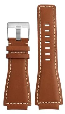 Srndsydak 35–24mm Rindsleder-Sillicone-Uhrenarmband, passend for Bell & Ross BR-01/BR-03
