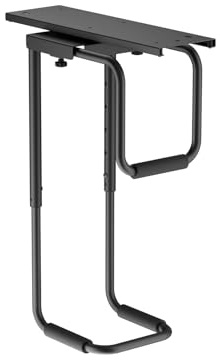 MAXMOUNT Heavy-Duty Untertisch-PC-Halterung mit Gleitschiene – 360° drehbar, für Gehäuse 123–253 mm, bis 30 kg