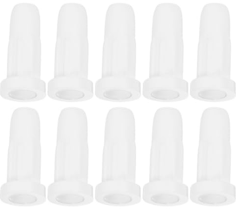 MALUGOGO Fundas para Patas de Muebles y Ruedas de Cuna, 40 Piezas de Plástico Blanco, Fáciles de Instalar y Asegurar Movimiento Suave en Muebles y Cunas