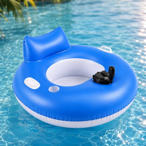 Piscine Motorisée Float Gonflable Lounger Adulte Joystick Control 360 Rotate Monomoteur À Double Moteur Batterie Rechargeable Capacité De 250 Lbs pour l'eau Calme Fun Relaxation