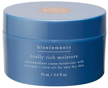 Bioelements Really Rich Moisture - 2.5 fl oz - Ultra Emollient Cream Facial Moisturizer for Very Dry Skin - Vegan, Gluten Free - Never Tested on Animals