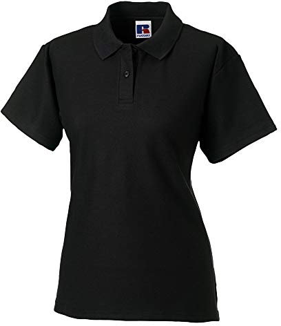 Jerzees Colours Ladies 65/35 Hard Wearing Pique Short Sleeve Polo Shirt (2XL) (Black)
