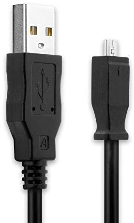 subtel ® Cavo USB 1.5m compatibile con Kodak Easyshare Z612 Z650 Z710 Z740 Z981 Z1012 IS Z8612 IS ZD710 ZX1 C713 C813 V10003 P880 P850 M753 M863 Filo carica Cavetto dati USB A 2.0 PVC nero, per fotocamera