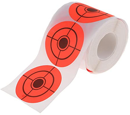 B Baosity 250 Pcs Zielscheiben Selbstklebend Ziel Aufkleber für Shooting 5 cm Orange