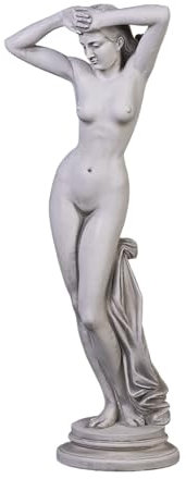 gartendekoparadies.de Statue der erotischen Venus, Steinfigur, H. 79 cm, 16 kg, Grau, frostsicher aus Steinguss für Außenbereich