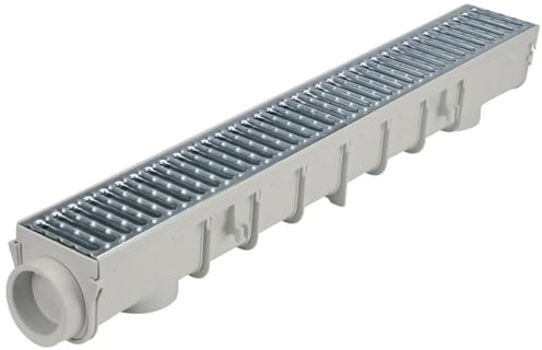 NDS 864GMTL 5-Inch Pro Channel Drain Kit with Metal Grate, Pack of 1