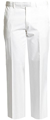Mens Bowling Trousers White Polycoton Bowls Bowlers Trouser Inside Leg 31 Inches (38, White)