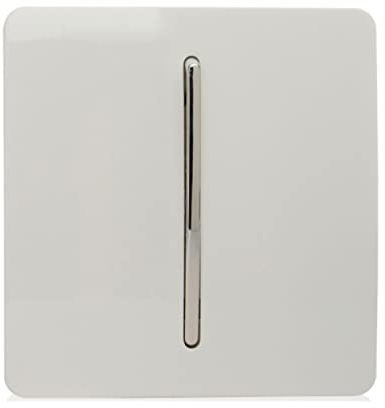 Trendi Artistic Modern Glossy Tactile Auto Retractive Door Bell Switch White ART-DBWH