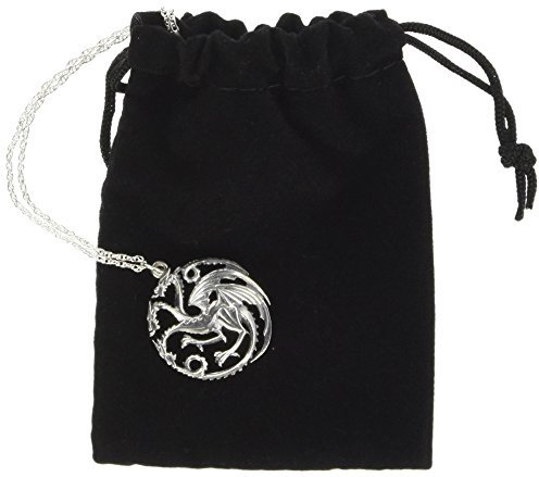 Noble Collection Game of Thrones Halskette und Targaryen-Anhänger (Sterling Silver)