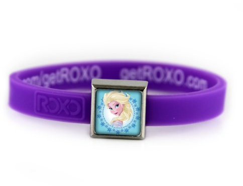 Disney Frozen (Eiskönigin) - Armband aus Silikon mit Anhänger Elsa (Armband mit weiteren Anhängern erweiterbar)