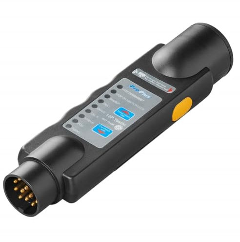 ProPlus 343543 Tester Prüfgerät beidseitig 13polig Beleuchtungstester für Anhänger Steckdose Steckertester
