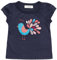 Sense Organics Baby-Mädchen GADA GOTS T-Shirt, Mehrfarbig (Navy + Peacock Appl. 200066), 56 (Herstellergröße: 0M)