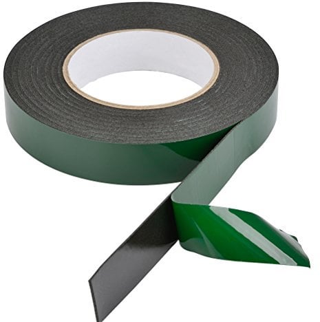 TIMESETL 10m(25mm) Foam Tape Double Sided Waterproof Mounting Tape Adhesive Sponge Tape for Automotive Grade Car Trims Number Plate Fixing