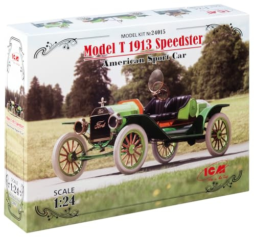 ICM ICM24015 1:24-Model T 1913 Speedster, US Sports Car, black