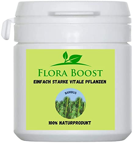 Flora Boost Bambus Dünger Flora Boost 100g I Für bis zu 100L Gießwasser I Dünger in Pulverform I Für alle Arten von Bambus geeignet I Blatt- & Wurzeldünger I 100% natürlicher Pflanzendünger