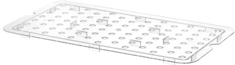 HENDI Abtropfgitter, für Gastronormbehälter, Temperaturbeständig von -40° bis 110°C, Geschirrspülmaschinengeeignet, Stapelbar, Geruchs- und geschmacksneutral, GN 1/1, 530x325mm, Polycarbonat