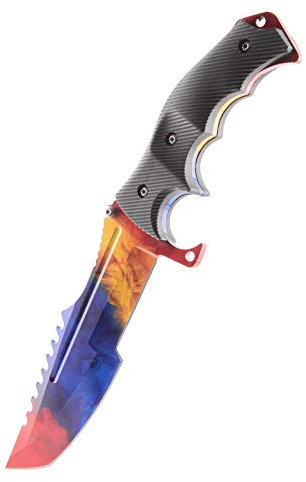 ariknives - Huntsman Knife Counter Skin Knife CS GO Strike Messe Jagdmesser taktisches Überlebens Camping Werkzeug (Marble Fade)