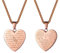 U7 Chaîne et Pendentif Plaqué Or Rose Collier Homme Coeur avec Main Prière et Verset de Bible