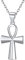 ChicSilver Silberkette mit Ankh Kreuz Anhänger Religiöse Hängende Halskette Egyptian Ankh Kreuz Anhänger für Herren Damen