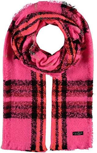 FRAAS Cashmink Schal 63 x 200 cm - Weicher als Kaschmir - Made in Germany - Stola kariert für Damen - Perfekt für Herbst und Winter Pink