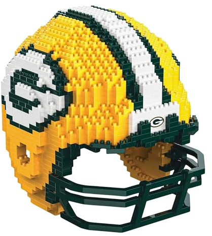 FOCO Green Bay Packers NFL 3D BRXLZ Puzzle Replik Helm Set, One Size