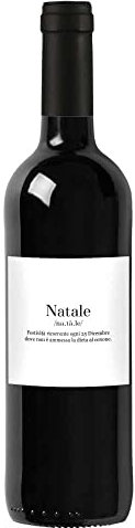 Bottiglia di vino rosso personalizzata IGT Toscana Rosso - Idea regalo esclusiva e originale per Natale! (Vocabolario)