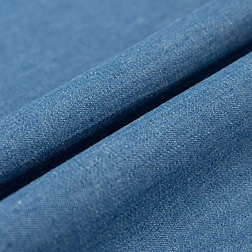 150 Cm Breit 100% Baumwolle Jeansstoff Leichte Jeansjacke Jeansrock Jeans Freizeitkleidung Patchwork Stoff Kissen Wohnkultur Blau Schwarz Geeignet Zum Nähen DIY, Verkauft Von 0,5 M(Color:Hellblau)
