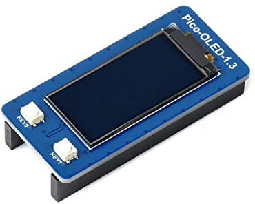 Coolwell 1.3inch OLED Display Module Hat For Raspberry Pi Pico Series, Embedded SH1107 Driver,64×128 Pixels, Using SPI/I2C Bus Fast Data Rate