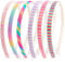 Candygirl Lot de 6 Serre tete Fille Serre-tête Enfant Arc-en-ciel Recouvert de Paillettes Bandeaux en Plastique Cheveux Accessoire Multicolore pour Noël Saint-Valentin Fête Anniversaire
