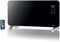 SOGO Calefactor Convector Smart, Radiador de convección con placa de cristal, resistente al agua IP-24, control por app, 1500W (SS-18445) negro