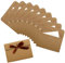 Kraftpapier Umschläge, MYLERCT 10 Stück Retro-Briefumschläge Braun, mit Bändern und Karten Blanko, Kein Kleber Erforderlich Postkarte Umschlag für Urlaubswünsche
