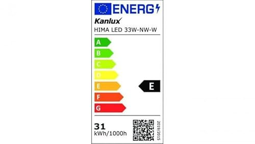 Kanlux LED-Einbaustrahler, 33 W, 3670 lm, IP20, weiß, Ø 190 mm – Naturweiß 4000 K