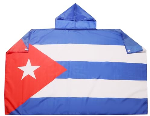 AZ FLAG Umhang Kuba 150x90 cm Kubanische Leichtes Polyester | Für innen Fanumhang Cuba genähte Kanten und leichte Ausführung