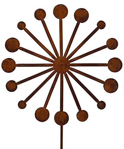 Manufaktur Lichtbogen Rost Gartenstecker Pusteblume 115 cm